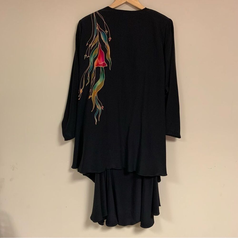 YOLANDA LORENTE Hand Painted Silk Women’s 3 Piece Set Women Medium Large Black